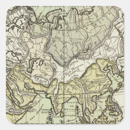 Indischer Ozean Quadratischer Aufkleber (Vorderseite)