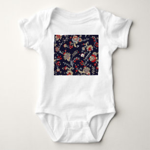 Indischer Paisley, Marinehintergrund, traditionell Baby Strampler
