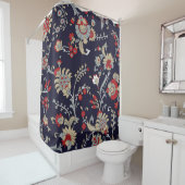 Indischer Paisley, Marinehintergrund, traditionell Duschvorhang (Beispiel)