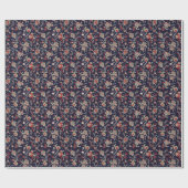 Indischer Paisley, Marinehintergrund, traditionell Geschenkpapier (Flach)