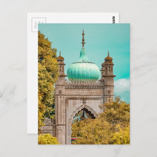 Indischer Palast Postkarte (Vorne/Hinten)