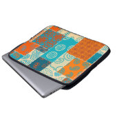 Indischer Patchwork, nahtloser vintage Hintergrund Laptopschutzhülle (Vorne Knopf)
