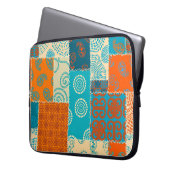 Indischer Patchwork, nahtloser vintage Hintergrund Laptopschutzhülle (Vorderseite Links)