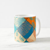Indischer Patchwork: nahtloses Vintage-Muster. Kaffeetasse (VorderseiteRechts)
