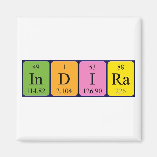 Indischer Periodenmagnet Magnet (Vorne)
