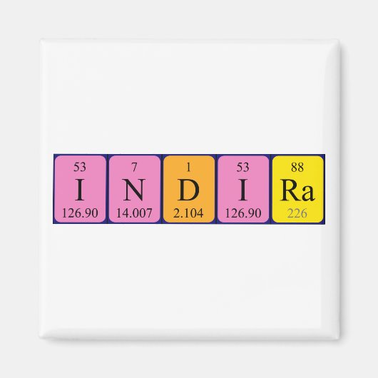Indischer Periodenmagnet Magnet (Vorne)