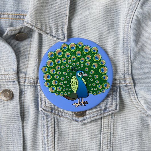 Indischer Pfau Button (Beispiel)
