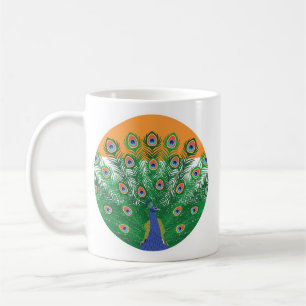 Indischer Pfau Indischer Nationaler Tierfahne Kaffeetasse