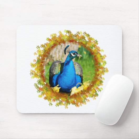Indischer Pfau Mousepad (Mit Mouse)