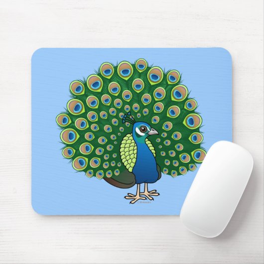 Indischer Pfau Mousepad (Mit Mouse)