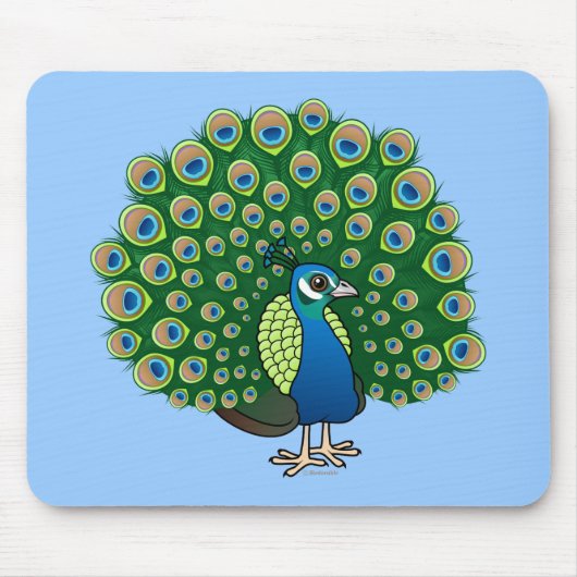 Indischer Pfau Mousepad (Vorne)
