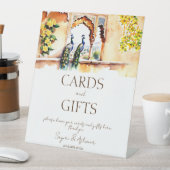 Indischer Pfau Pfau Jaipur Palast Geschenktisch Sockelschild (In Situ)