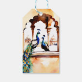 Indischer Pfau Pfau Jaipur Palast Vielen Dank Geschenkanhänger (Rückseite)