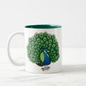 Indischer Pfau Zweifarbige Tasse (Links)