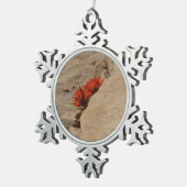 Indischer Pinsel in Rocks bei Zion Schneeflocken Zinn-Ornament (Rechts)