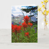 Indischer Pinsel Karte (Gelbe Blume)