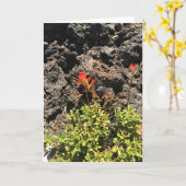 Indischer Pinsel Karte (Gelbe Blume)