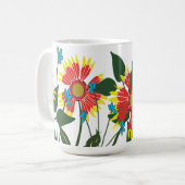 Indischer Pinselkaffeebecher Kaffeetasse (Vorderseite Links)