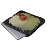 Indischer Pinselstrich Laptopschutzhülle (Vorne Knopf)