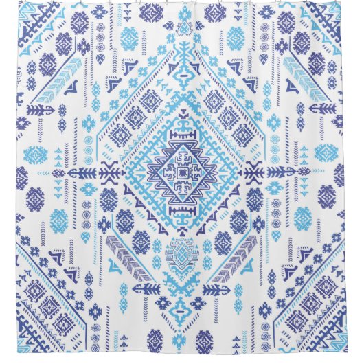 Indischer Pisley Teppich, ethnische Mandala Muster Duschvorhang (Vorderseite)