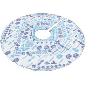 Indischer Pisley Teppich, ethnische Mandala Muster Polyester Weihnachtsbaumdecke (Schrägansicht)