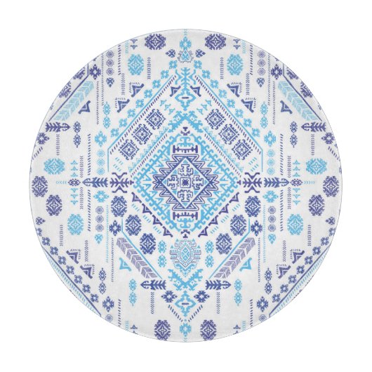 Indischer Pisley Teppich, ethnische Mandala Muster Schneidebrett (Vorderseite)