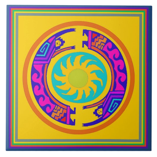 Indischer Regenbogengeist Fliese (Vorderseite)