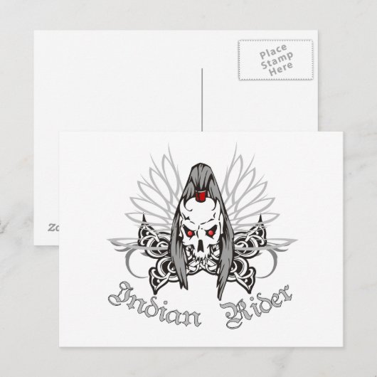 Indischer Rider Postkarte (Vorne/Hinten)