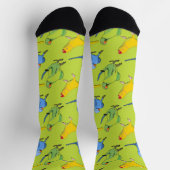 Indischer Ringneck Green Parrot Muster Pet Bird Fu Socken (Oben)