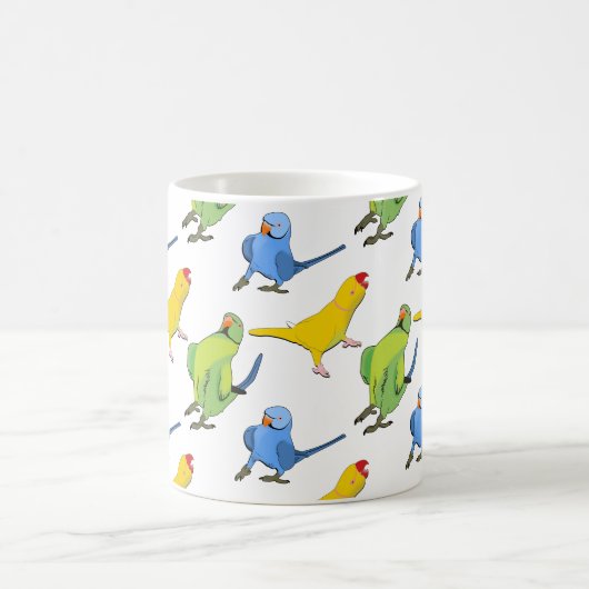 Indischer Ringneck Parrot Pattern Spielerische Tie Kaffeetasse (Mittel)