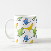 Indischer Ringneck Parrot Pattern Spielerische Tie Kaffeetasse (Links)
