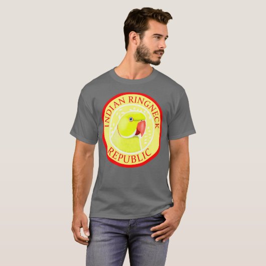 Indischer Ringneck T-Shirt (Vorne ganz)