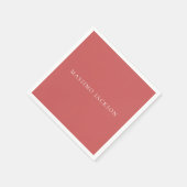 Indischer Roter Minimalistischer Einfacher Moderne Serviette (Ecke)