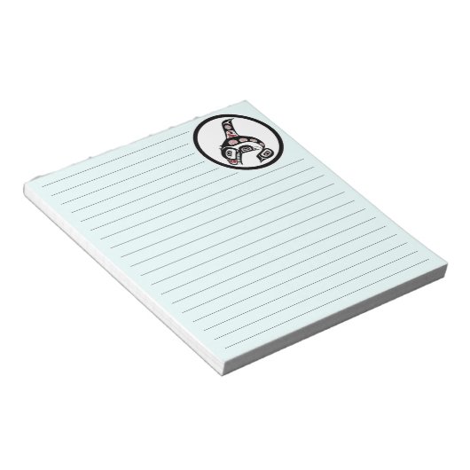 Indischer Rotschwarzer Haida Art Killer Whale Notizblock (angewinkelt)