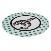 Indischer Rotschwarzer Haida Art Killer Whale Schneidebrett (Ecke)