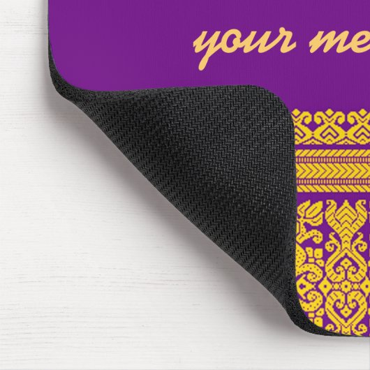 Indischer Sari-Entwurf - lila Mousepad (Ecke)