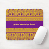 Indischer Sari-Entwurf - lila Mousepad (Mit Mouse)