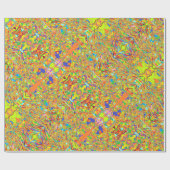 Indischer Sari oder abstrakte Kunst goldfarben mit Geschenkpapier (Flach)