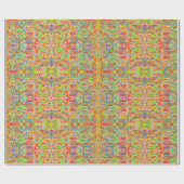 Indischer Sari sehen abstrakte Kunst Medallions gr Geschenkpapier (Flach)