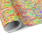 Indischer Sari sehen abstrakte Kunst Medallions gr Geschenkpapier (Rolleneckpunkt)