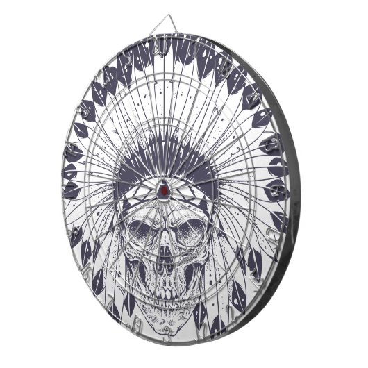 Indischer Schädel Dartscheibe (Vorderseite rechts)