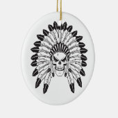 Indischer Schädel-Leiter Keramik Ornament (Rechts)