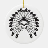 Indischer Schädel-Leiter Keramik Ornament (Hinten)