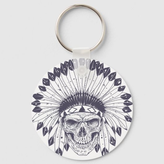 Indischer Schädel Schlüsselanhänger (Vorderseite)