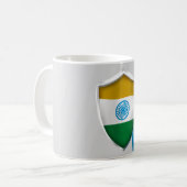 INDISCHER SCHILD KAFFEETASSE (Vorderseite Links)
