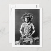 Indischer Schlangenpriester, 1900 Postkarte (Vorne/Hinten)
