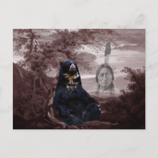 Indischer Schwarzbär Postkarte (Vorderseite)