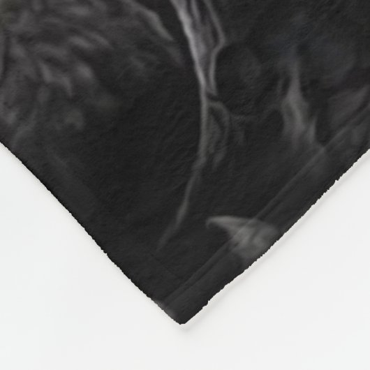 Indischer Schwarzer Wolf Fleecedecke (Ecke)