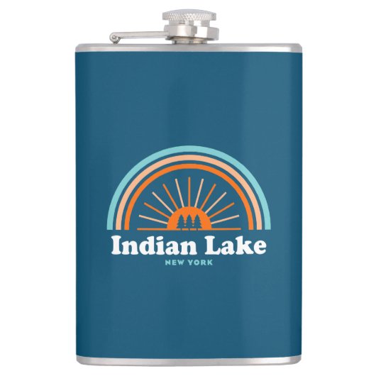 Indischer See New York Rainbow Flachmann (Vorderseite)