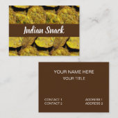Indischer Snack Methi Vadi Food Visitenkarte (Vorne/Hinten)